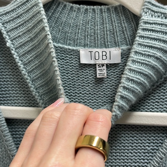 TOBI WOMENS BLUE SWEATER DRESS SZ S - Picture 3 of 3